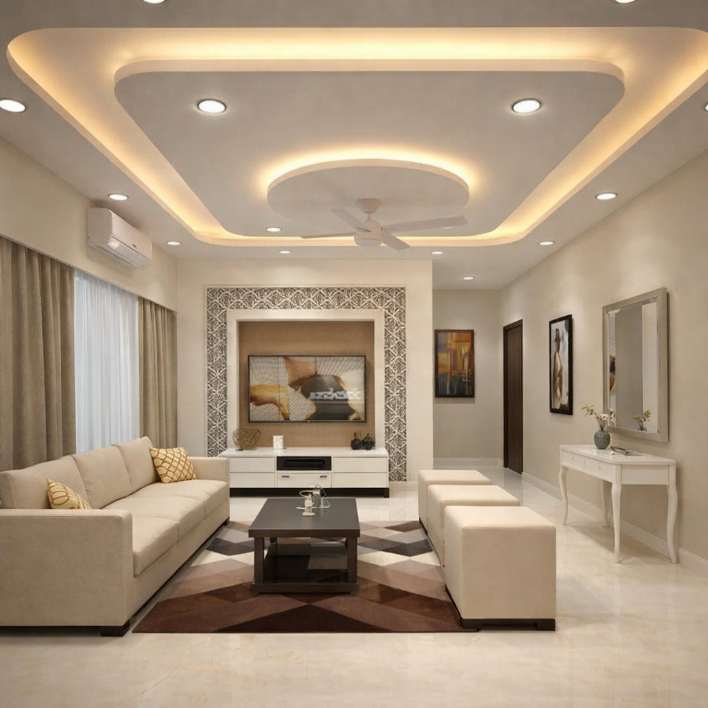 Gypsum false ceiling installation process